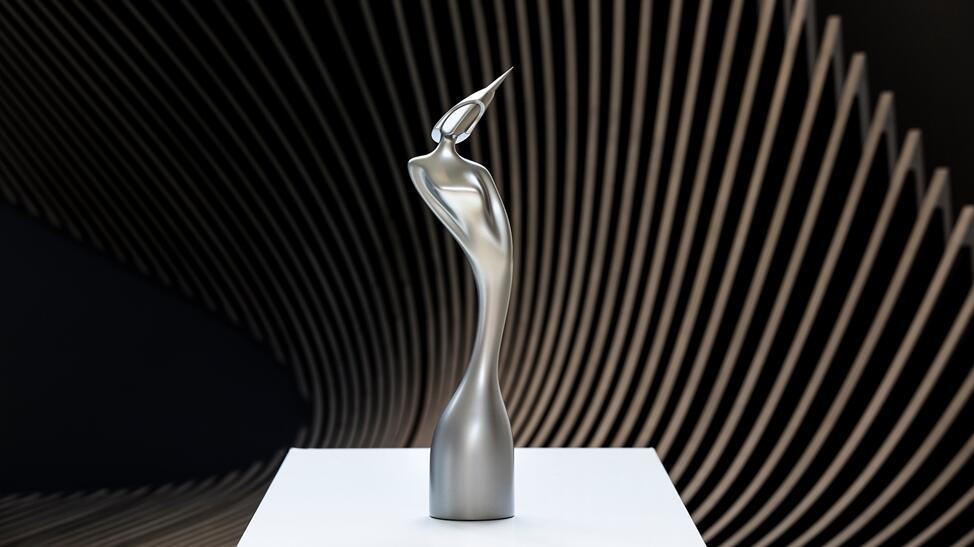 Zaha Hadid BRIT awards statuette image