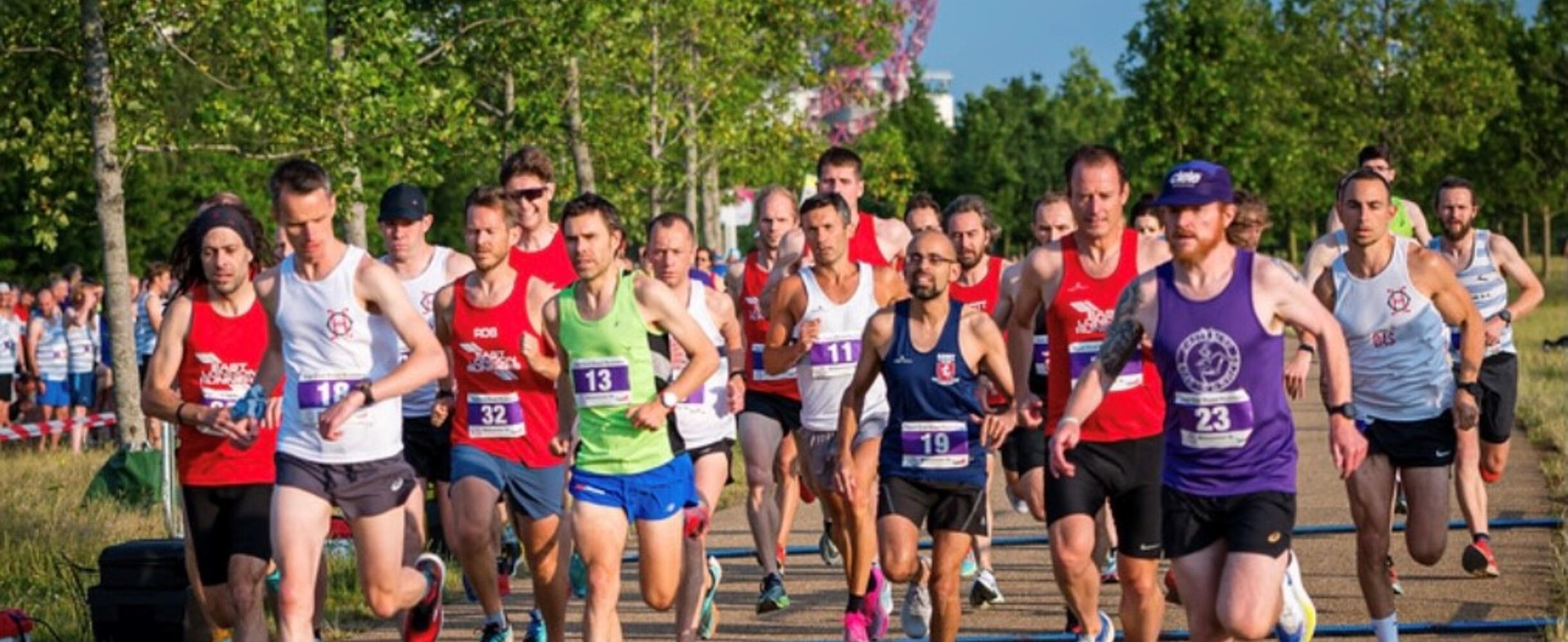 Runners at Queen Elizabeth Olympic Park