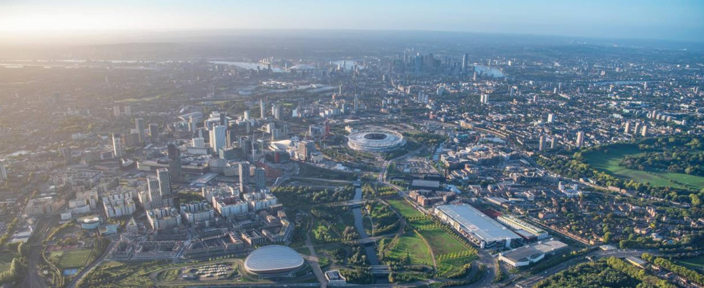 Aerial image of Queen Elizabeth Olympic Park