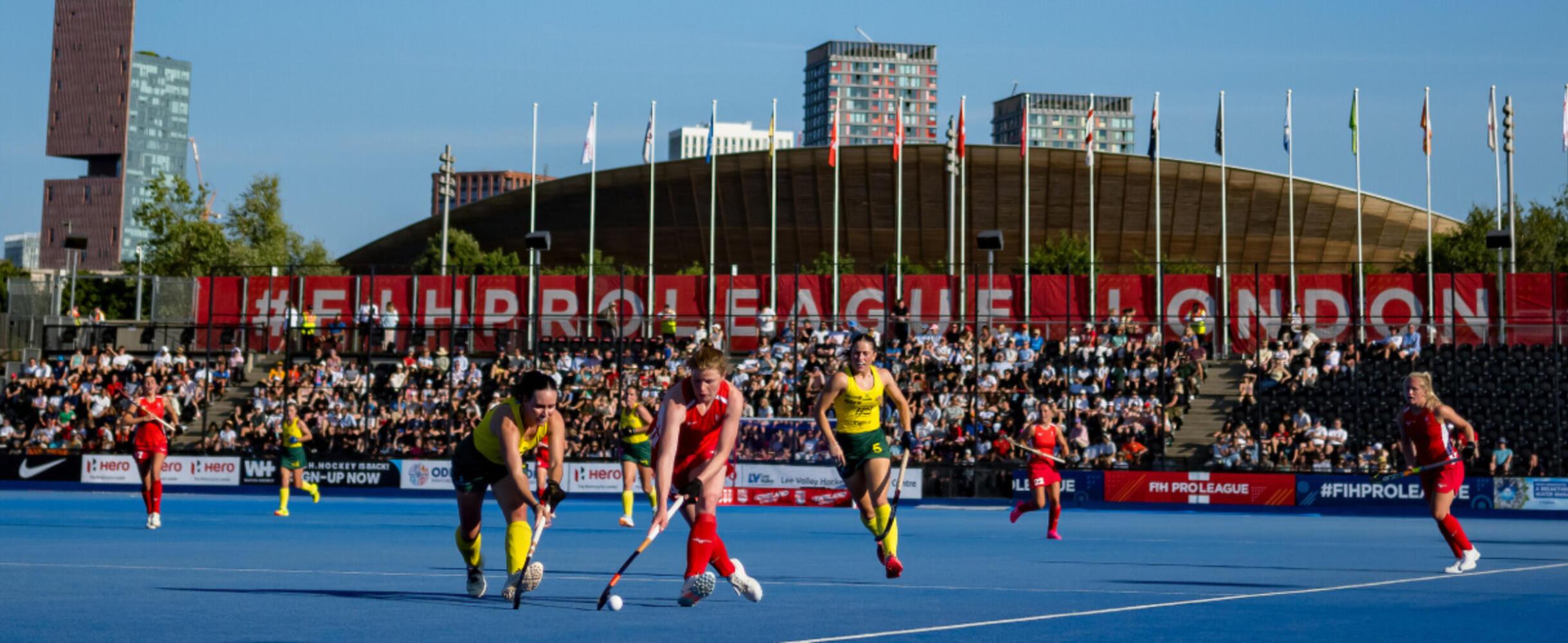 A game of hockey is played