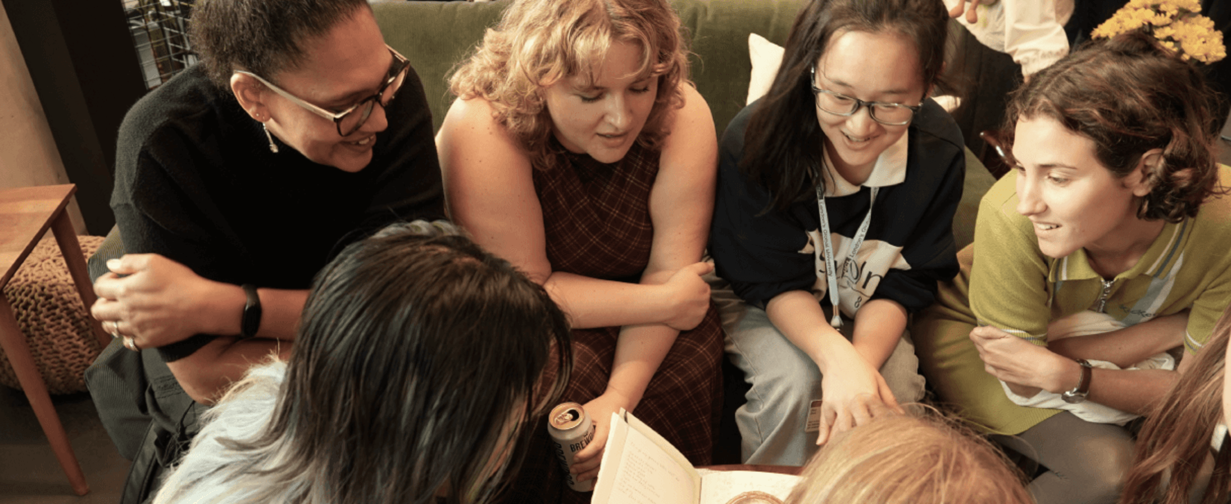  A group of people at Manifesting exhibition
