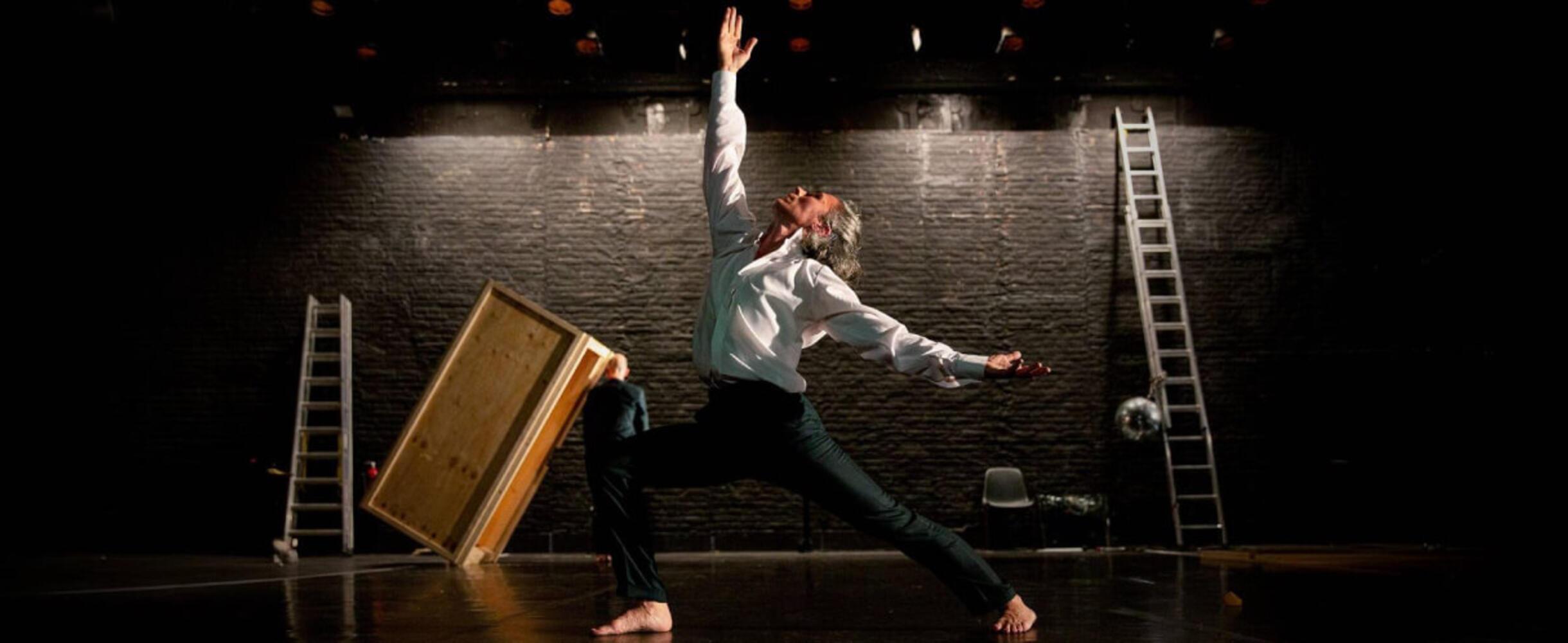 A dancer on stage at Sadler's Wells East