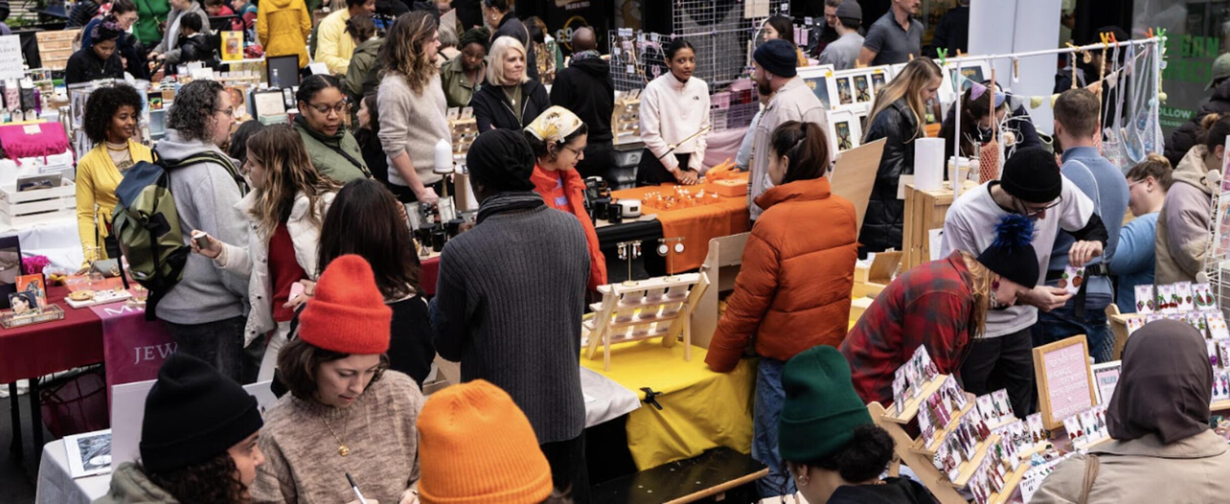 A busy market at Riverside East