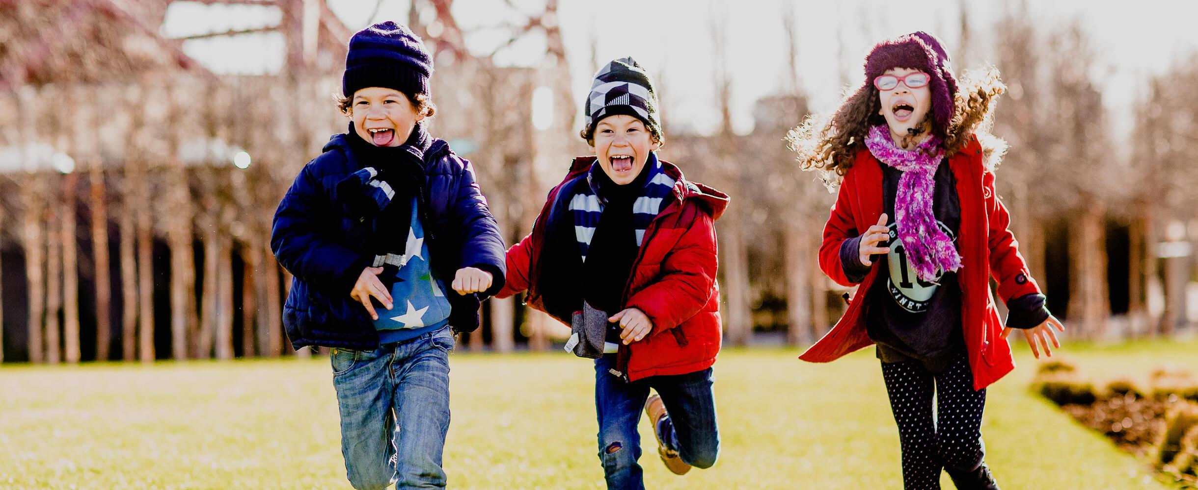Children running