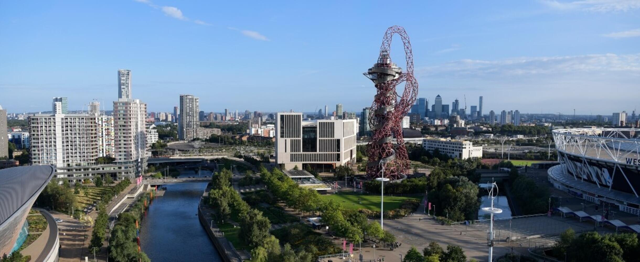 Beautiful photo of the Park, including London Stadium, ArcelorMittal Orbit and London Aquatics Centre