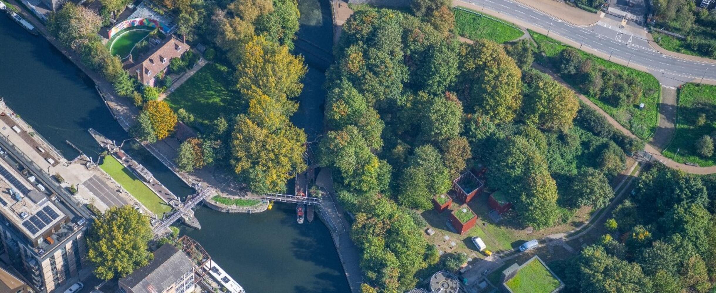 Drone shot of the verdant South Park