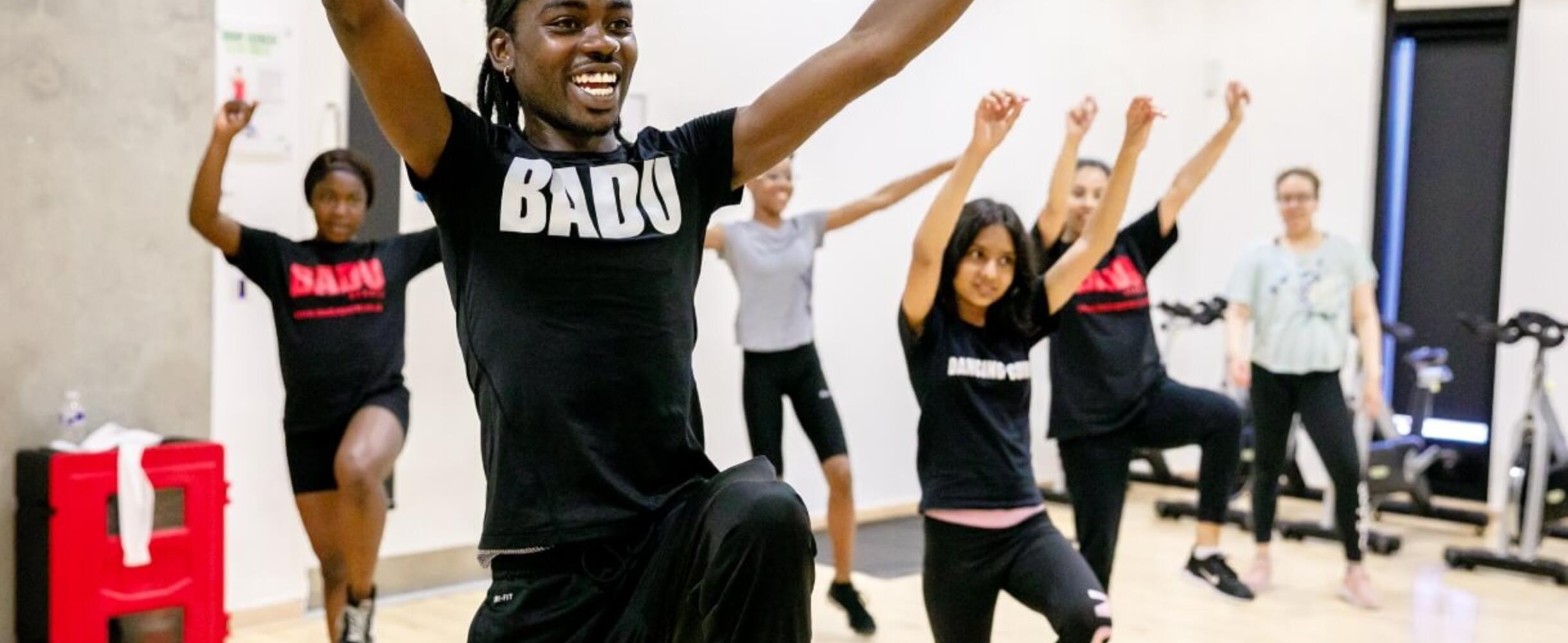 A dance class hosted by Badu Sports