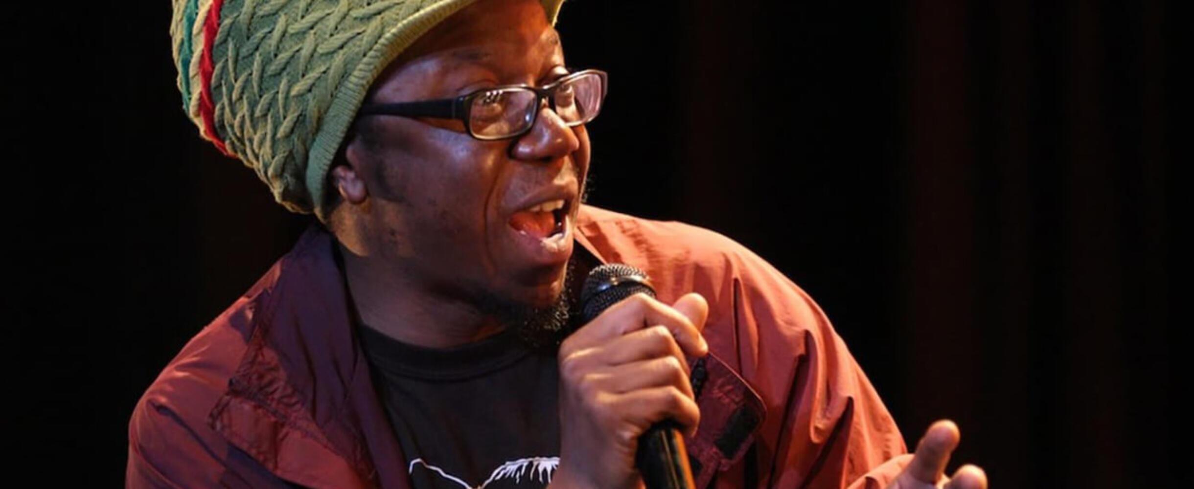 Jonzi D from Breakin' Convention performing a poem