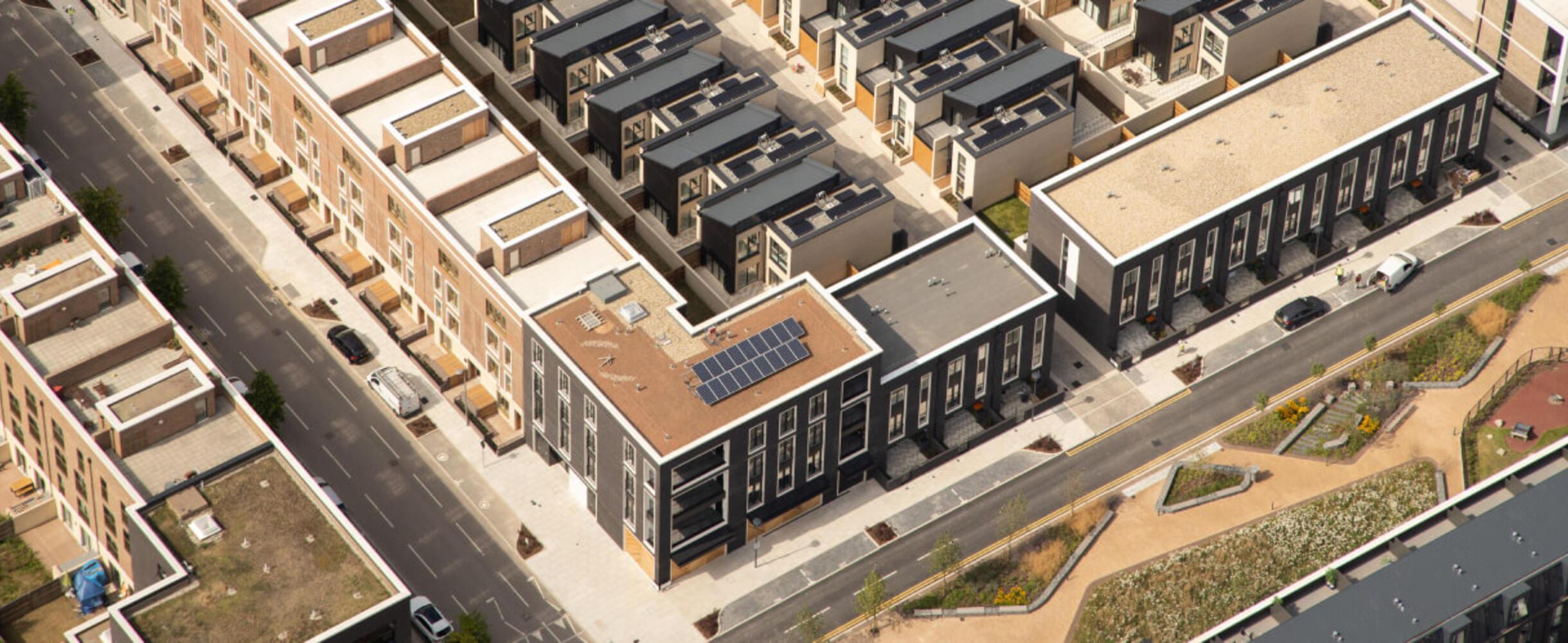 A row of houses at Chobham Manor