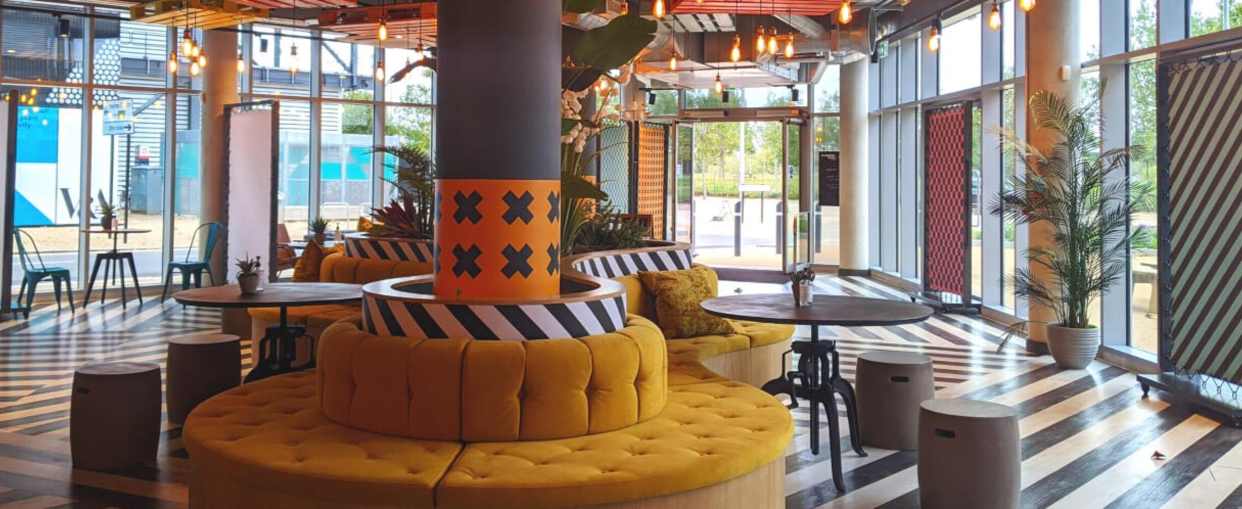 Industrial interior of Clarnico Club