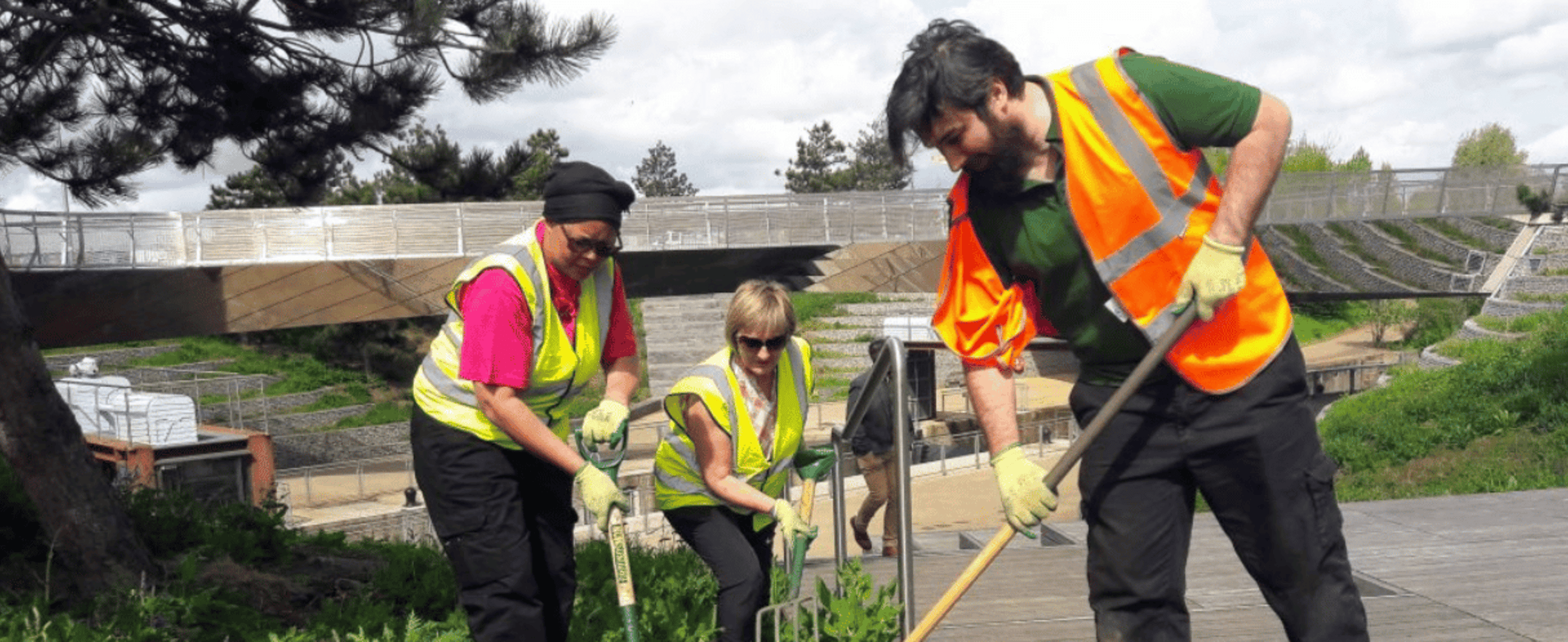 Volunteers on Queen Elizabeth Olympic Park