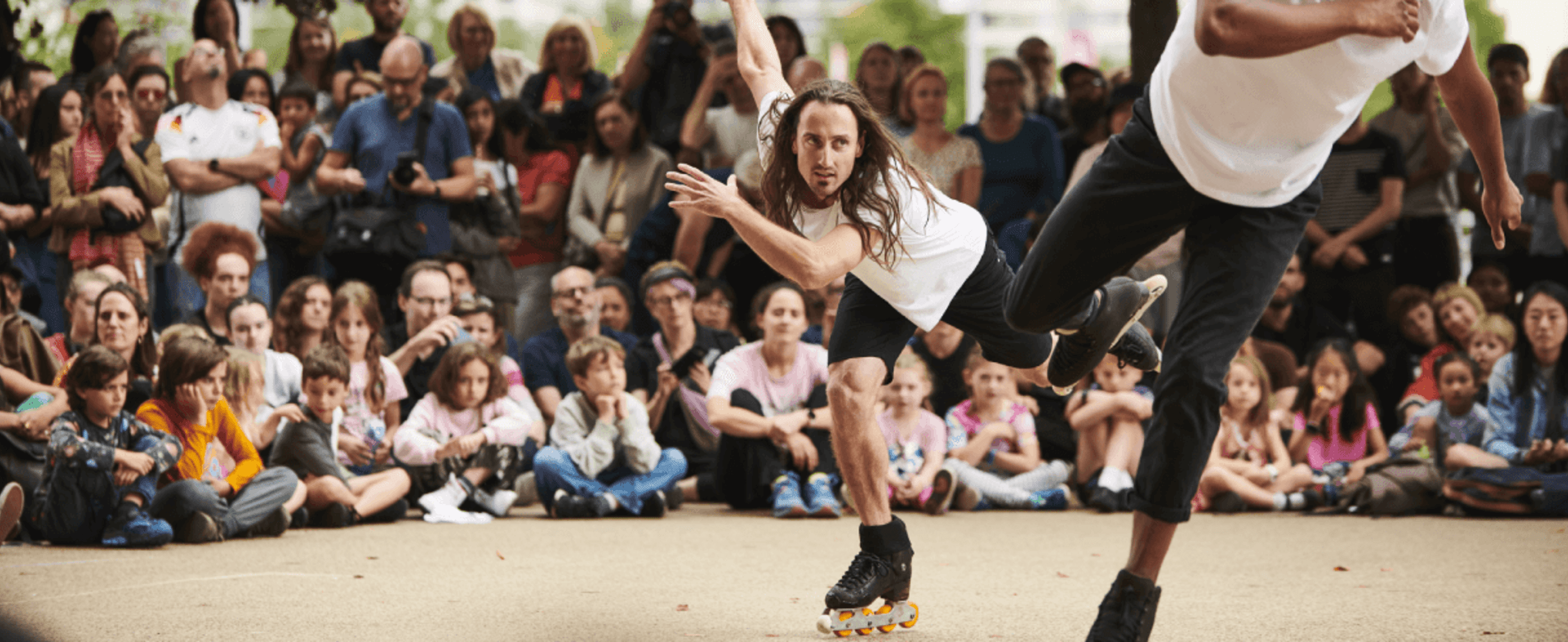 Performers at Dancing City 2024 in front of a crowd