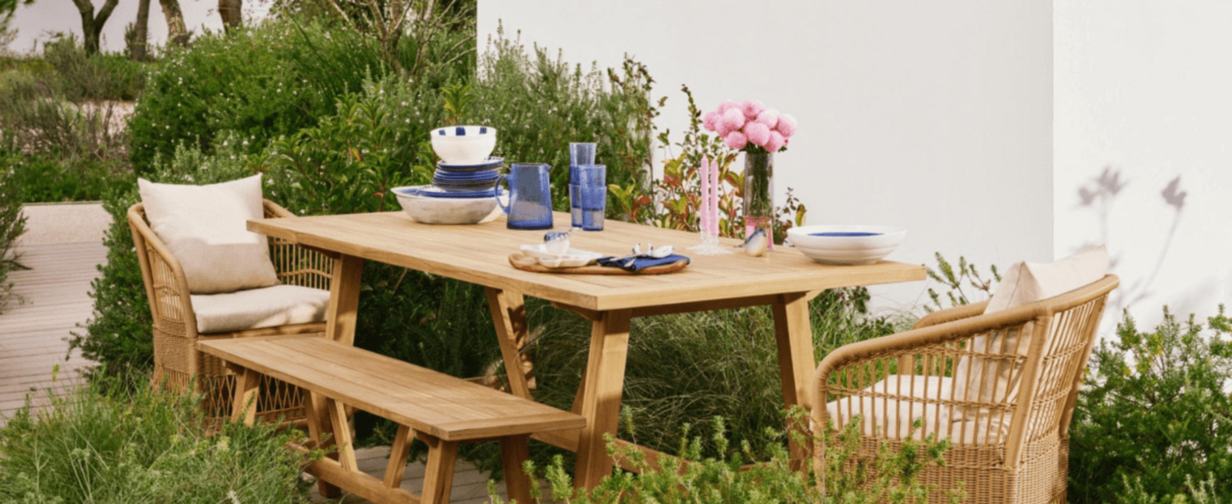 Wooden garden furniture