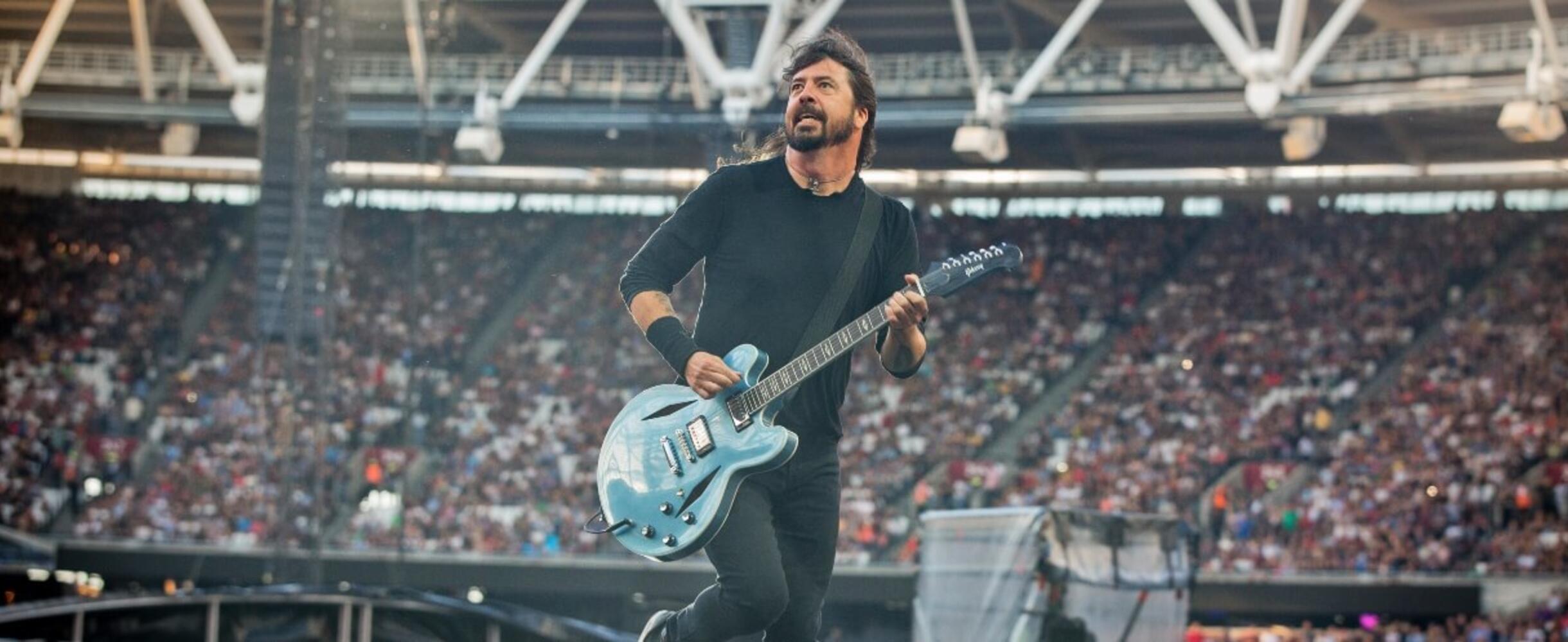 Dave Grohl performing at London Stadium