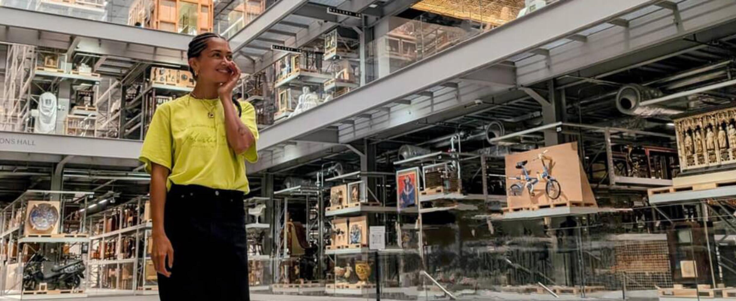 Jazz Grant, multimedia artist, walks through V&A East Storehouse