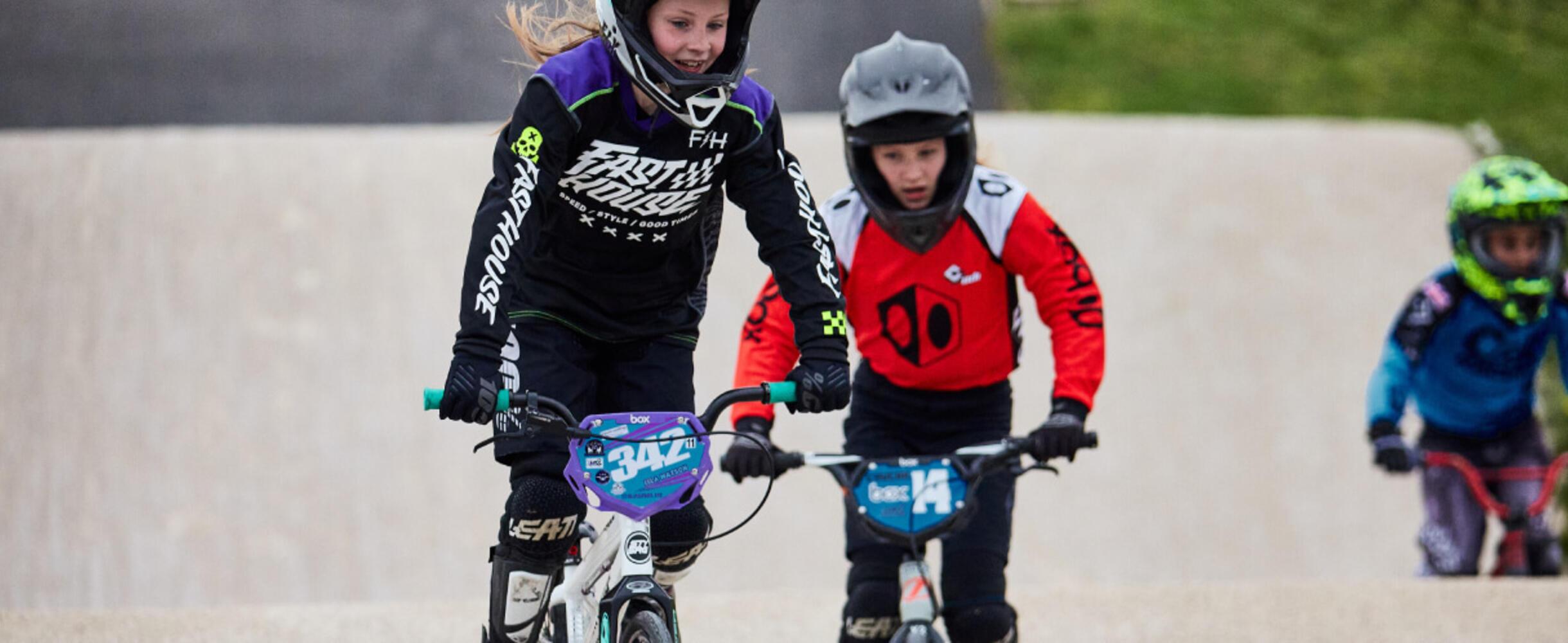 BMX riders at Lee valley Velopark