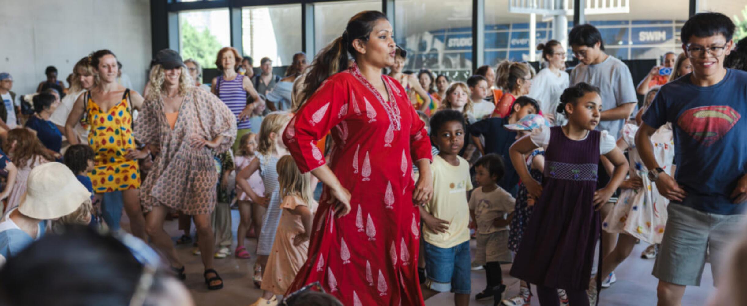 A group of dancers on the Dance Floor at Sadler's Wells East