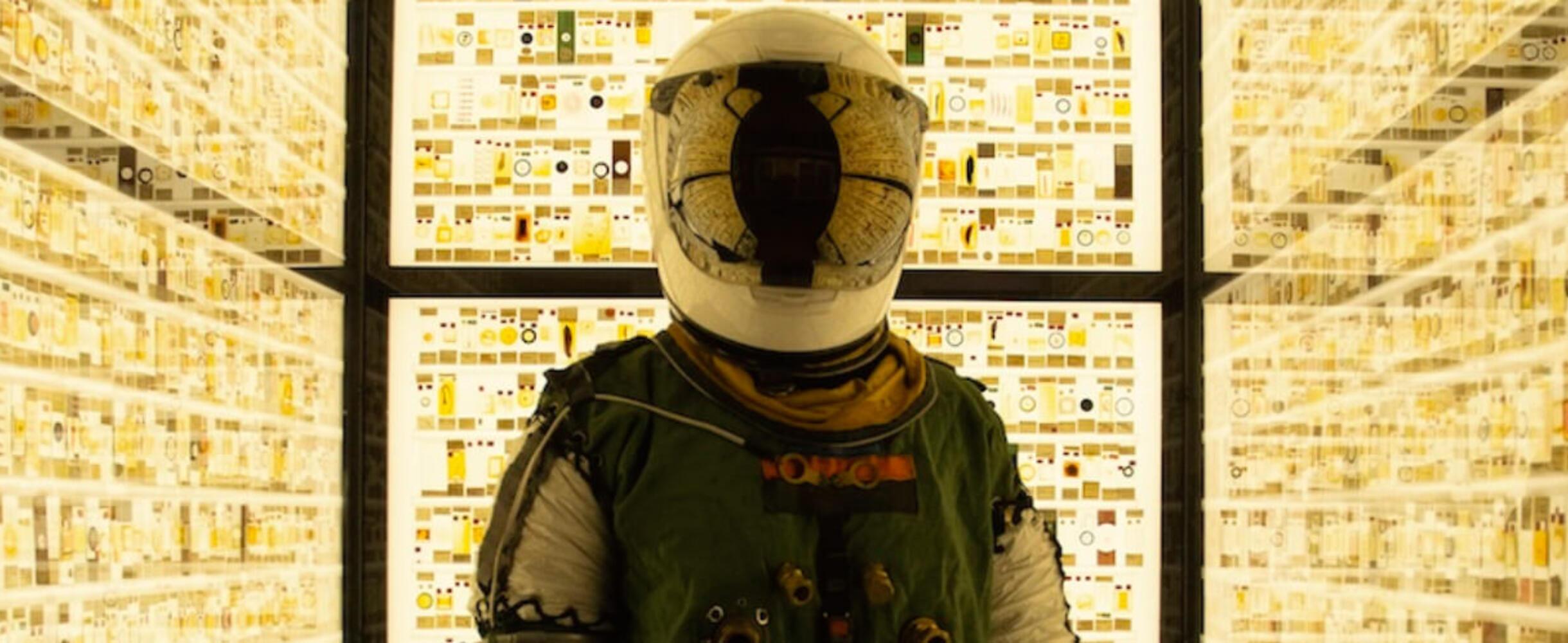A spacesuit made of recycled materials