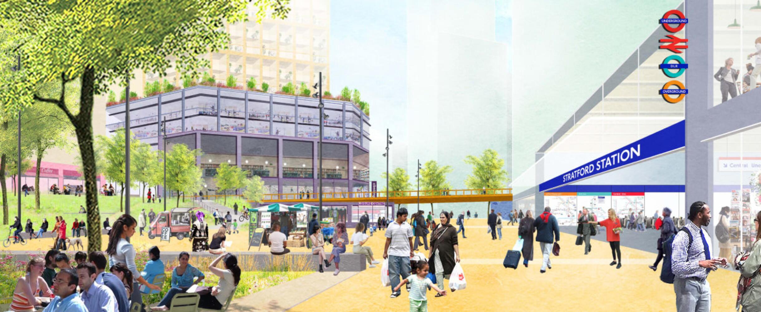 An illustration of Stratford Station