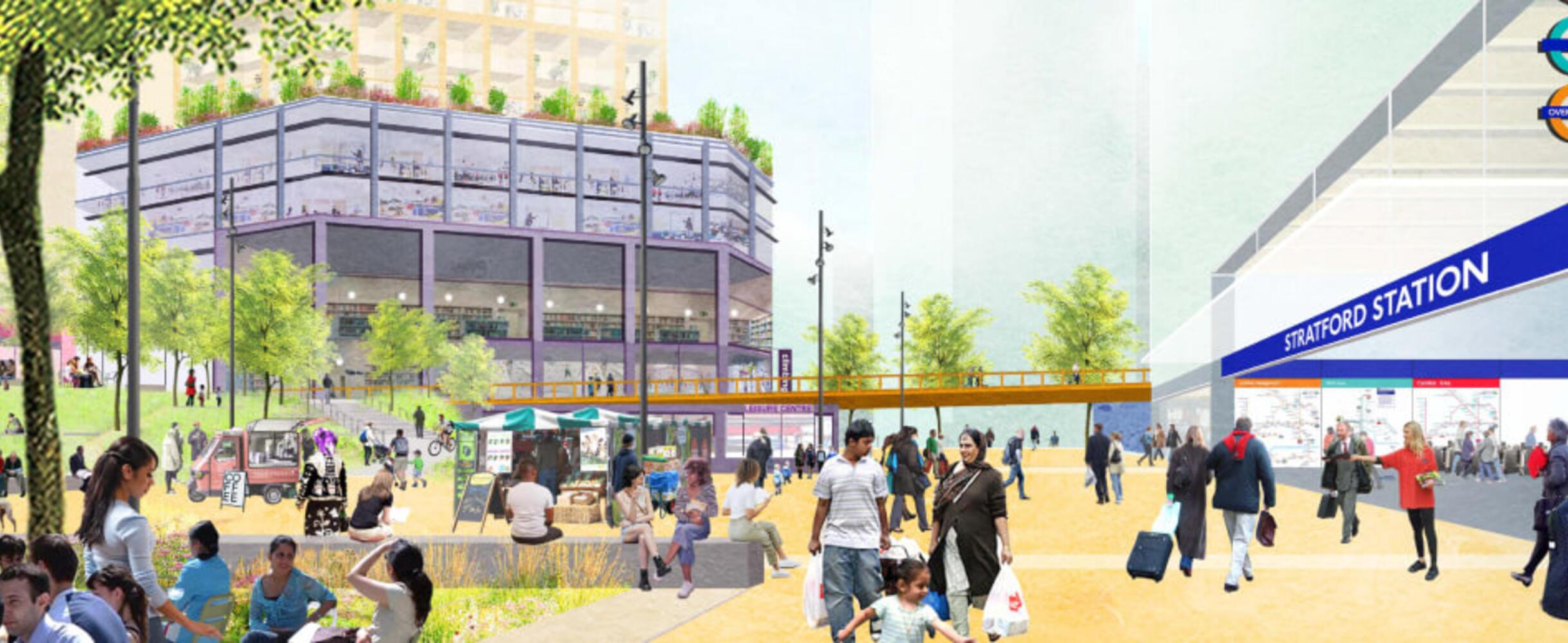 CGI image of Stratford Station