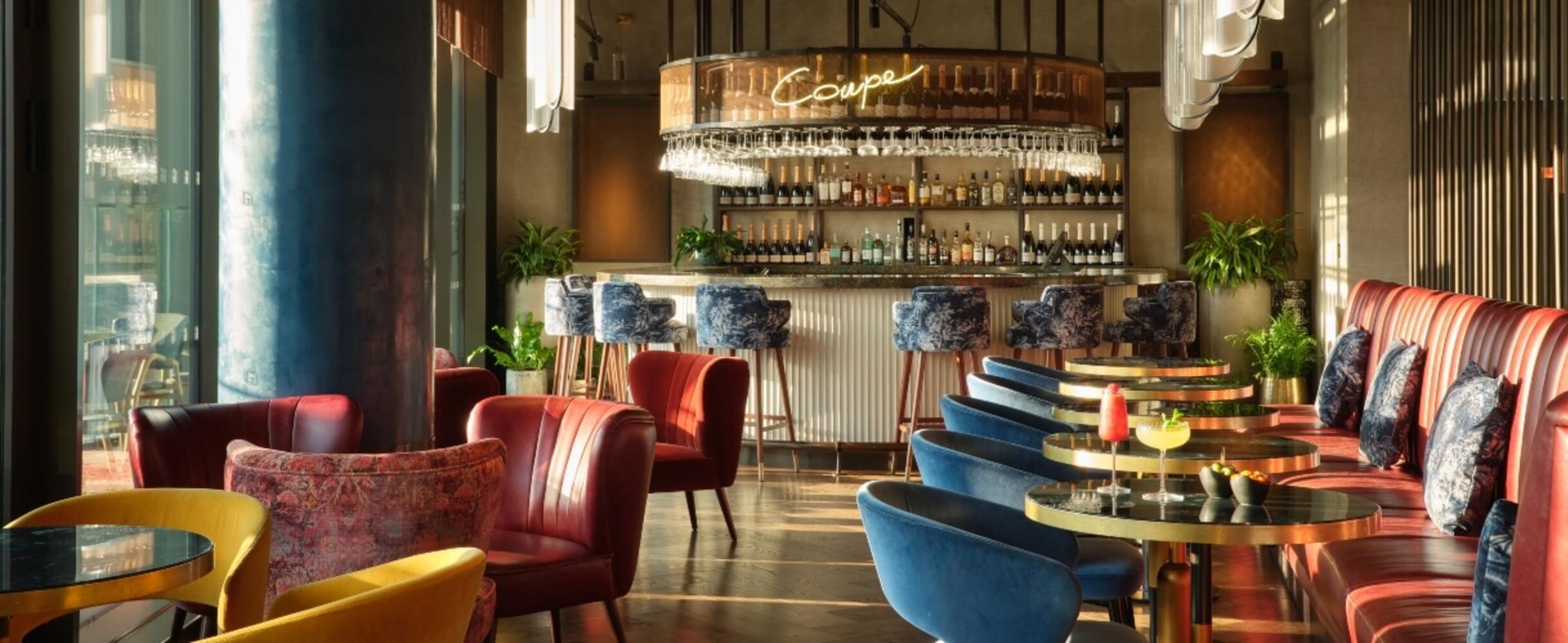 A chic art deco cocktail bar