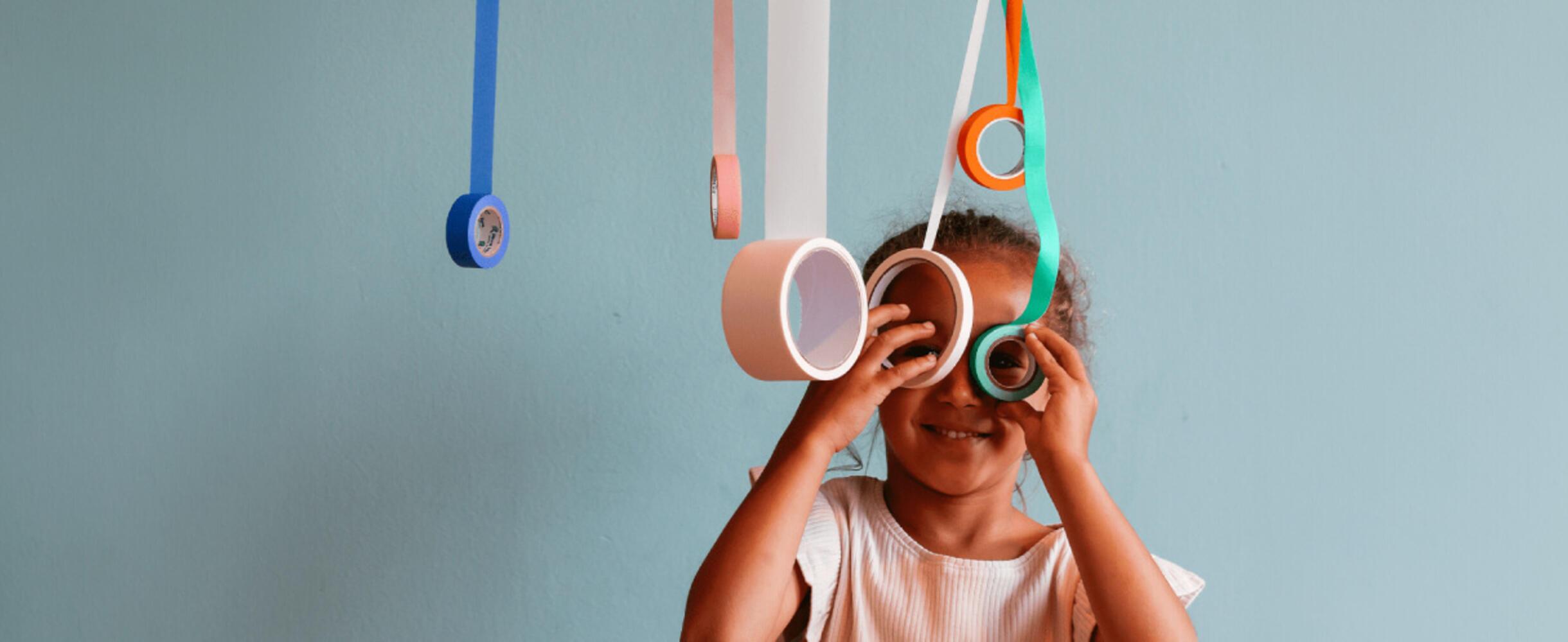 The Sticky Dance at sadlers wells east with a child holding tapes