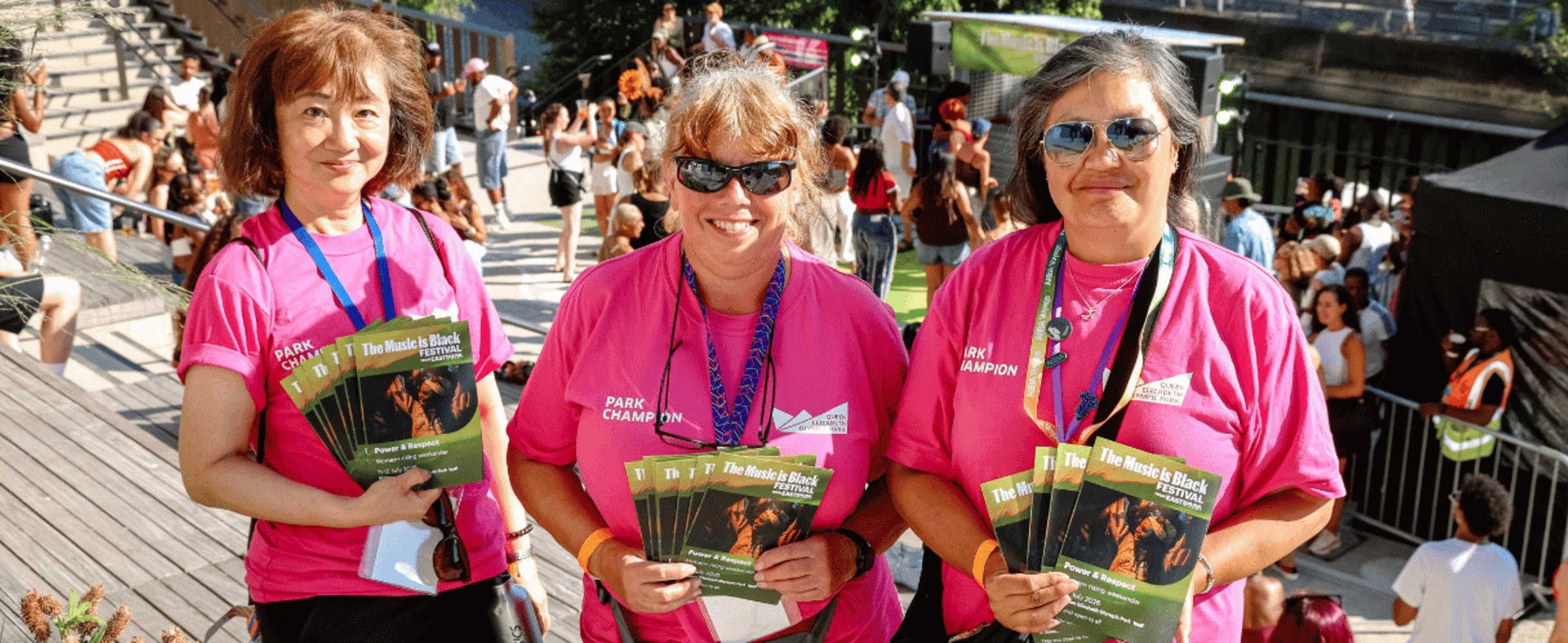 Volunteers on Queen Elizabeth Olympic Park