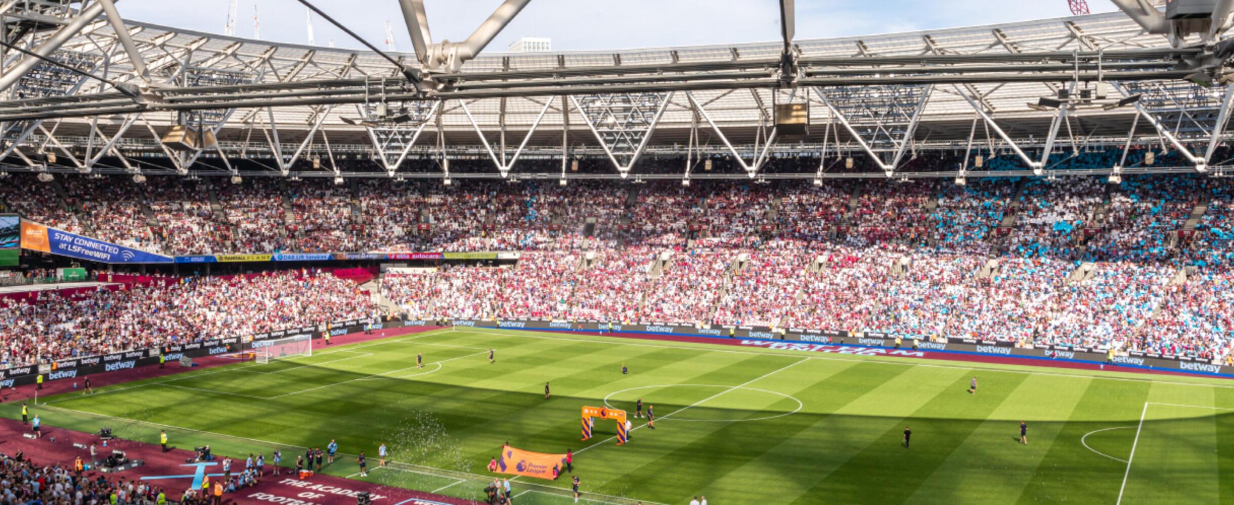 A sunny London Stadium before a West Ham match