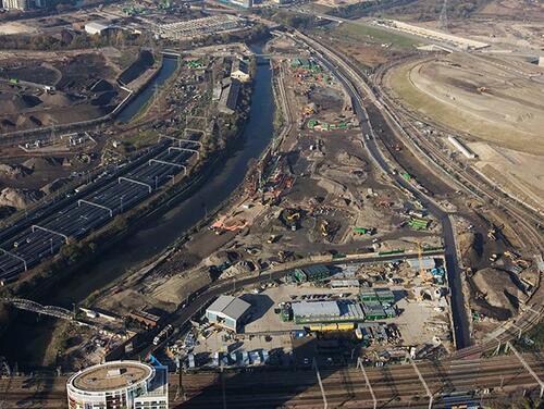 View of QEOP park before construction from sky