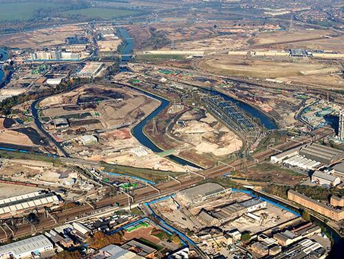 South Park aerial  construction site