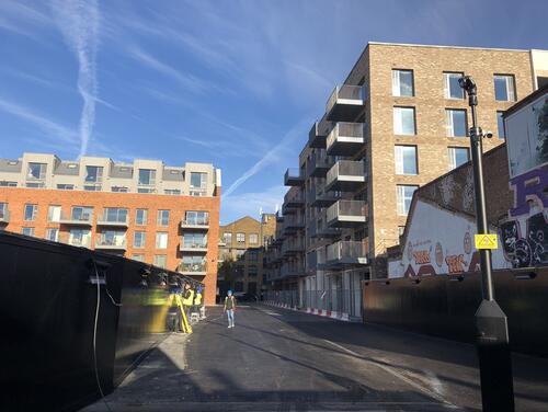 Street leading to Hackney Wick station