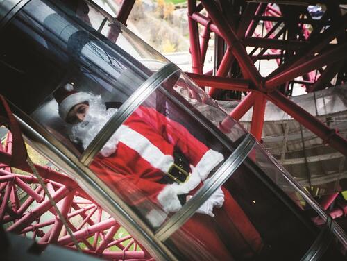 Santa in ArcelorMittal Orbit