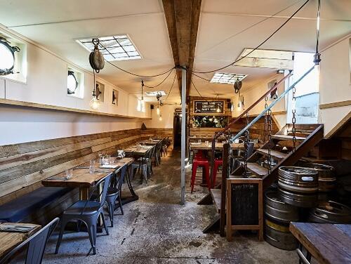 A shot of Barge East's interior