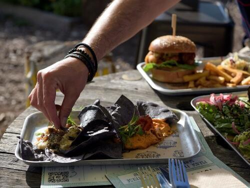 A selection of street food in Barge East gardens