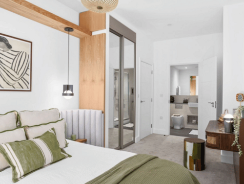 Interior shot of master bedroom