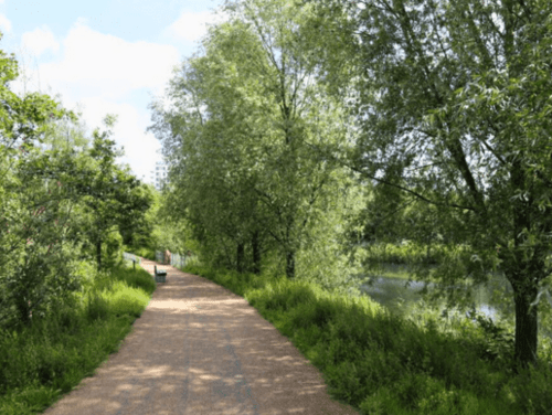 Towpath on the Waterways of the River Lea