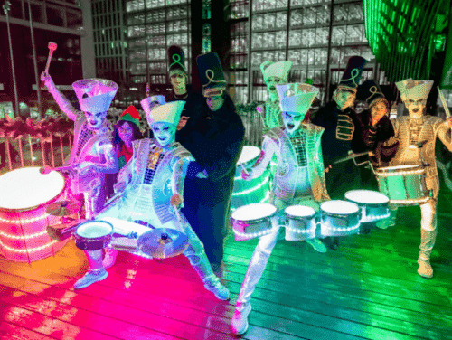 Costumed musicians