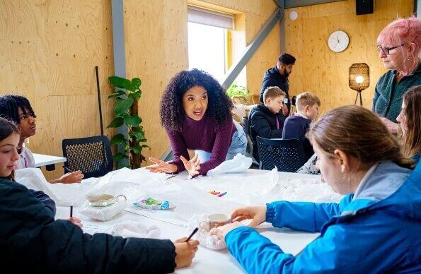 Teacher in a classroom