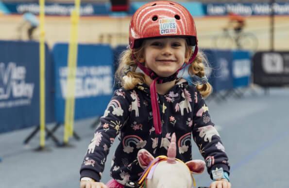 A young person at the Lee Valley VeloPark A young person at the Lee Valley VeloPark
