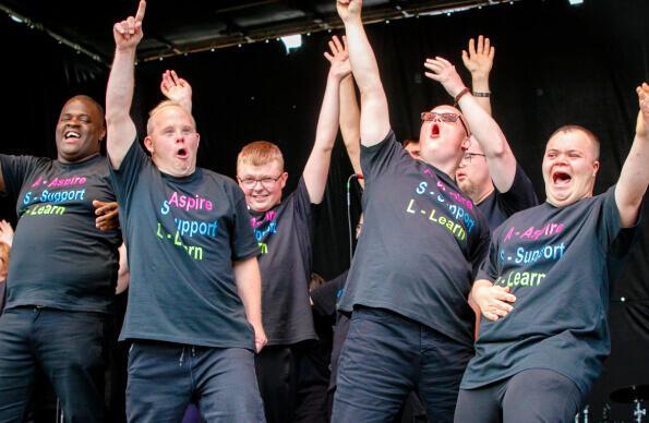 Singers performing from Bridget's Cafe ASL