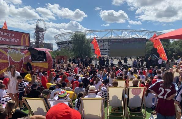 McDonalds brand activation for the Football Women's World Cup