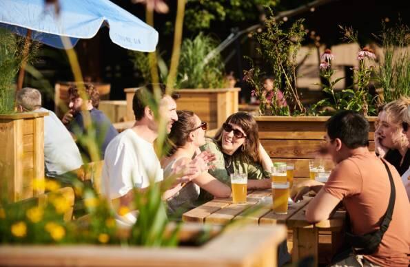 Riverside East in the Summer on Queen Elizabeth Olympic Park