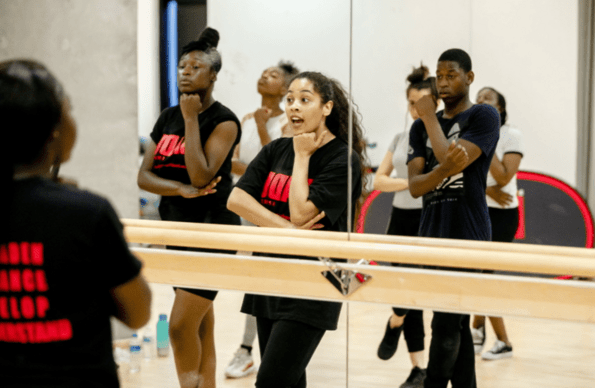 People dancing in a studio
