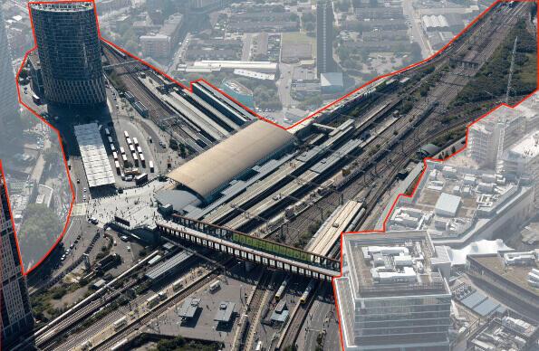 A birds eye view of Stratford Station A birds eye view of Stratford Station