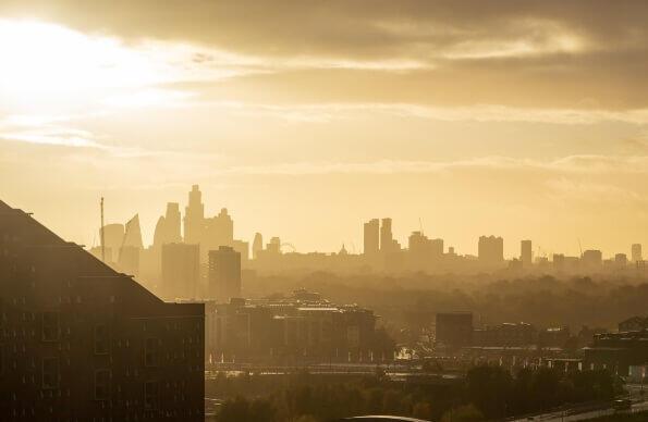 The view of London from the Gantry hotel