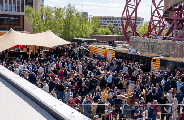 Photo of West Ham fan zone in Riverside East Courtyard