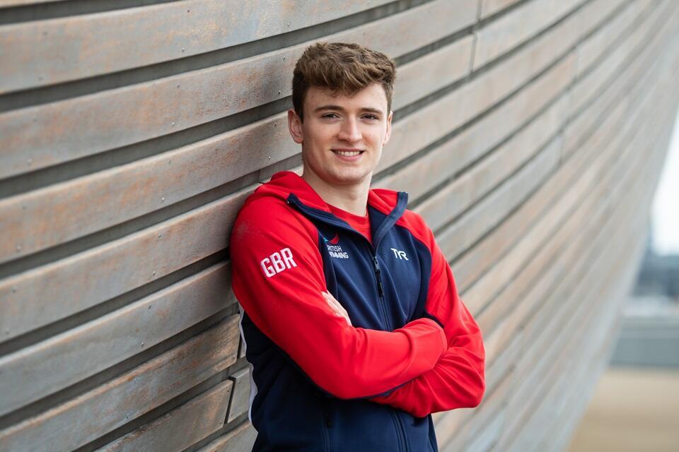 Diver Matty Lee posing outdoors