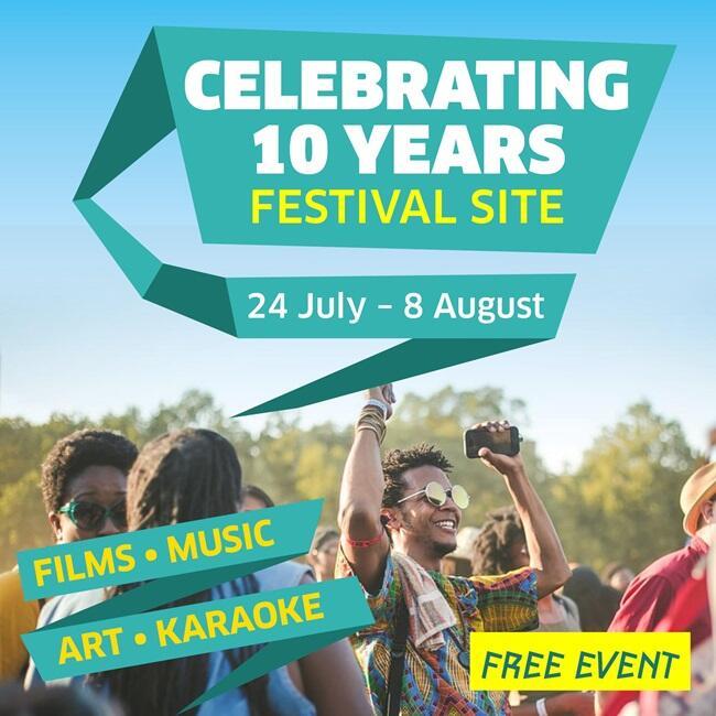 10 year festival site poster