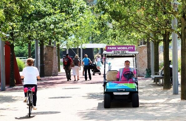 Mobility Service going along Tessa Jowell Boulevard