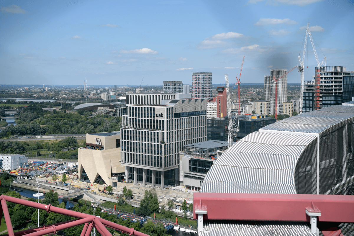 East Bank from the ArcelorMittal Orbit viewing deck 